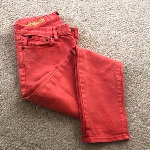J. Crew Coral Toothpick Crop Jeans